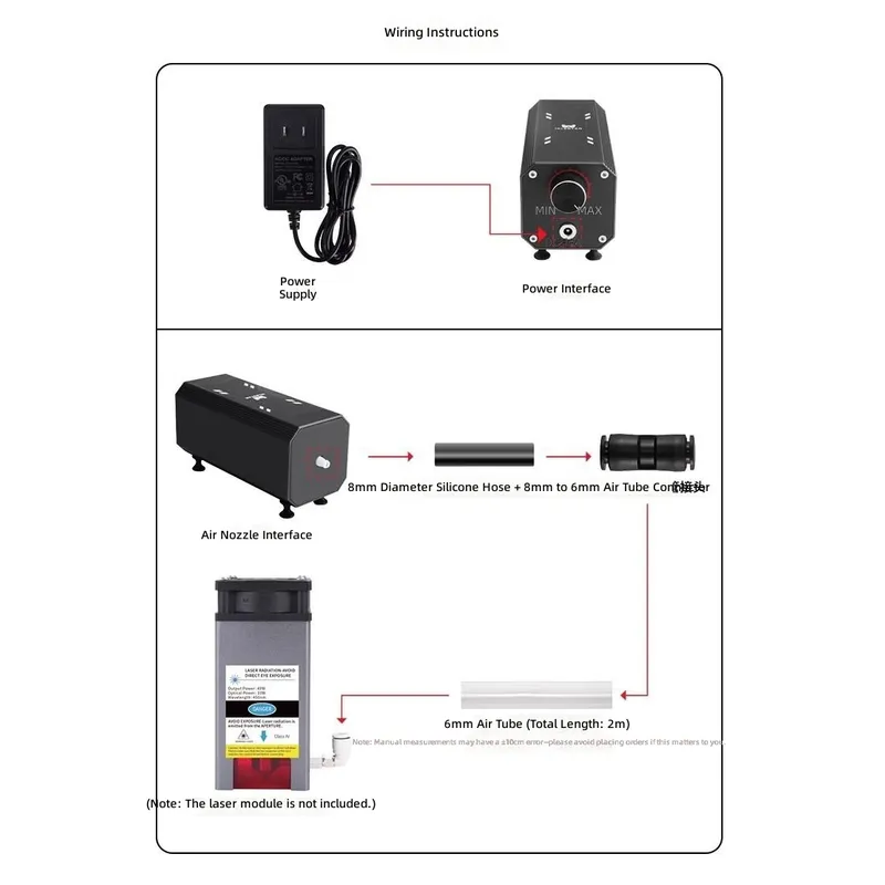 Air Assist Pump Laser - Kit Tambahan Pompa Udara untuk Mesin