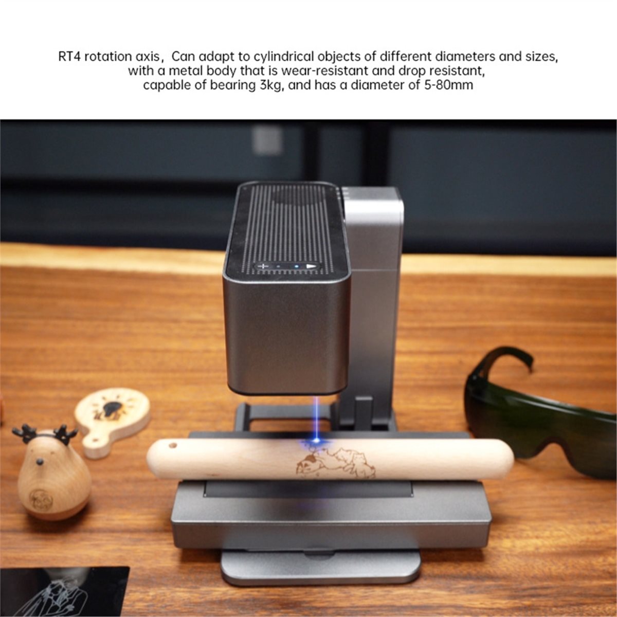 R4 Rotary untuk Mesin Ukiran L - Rotary Axis Laser Engraver ulasan dan harga