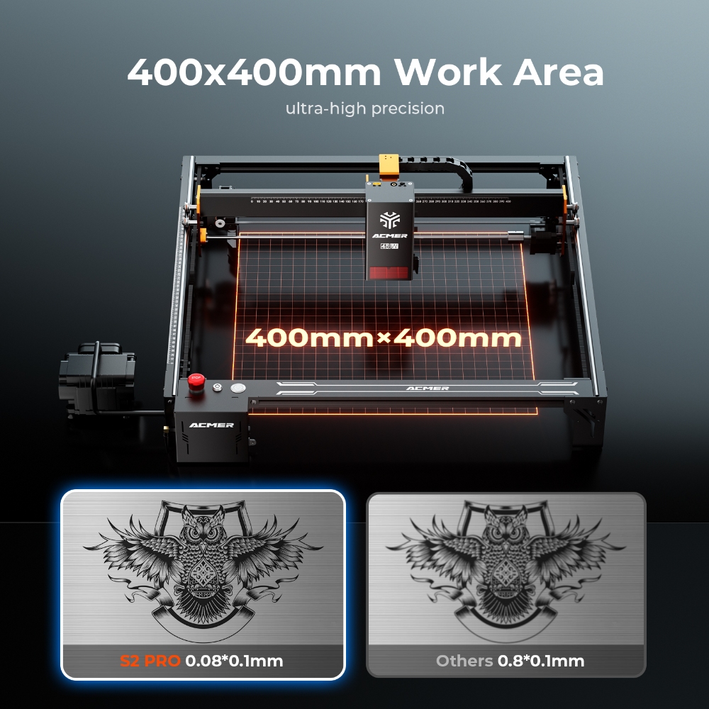 Mesin Pengukir Laser ACMER S2  - Laser Engraving Software ulasan dan harga