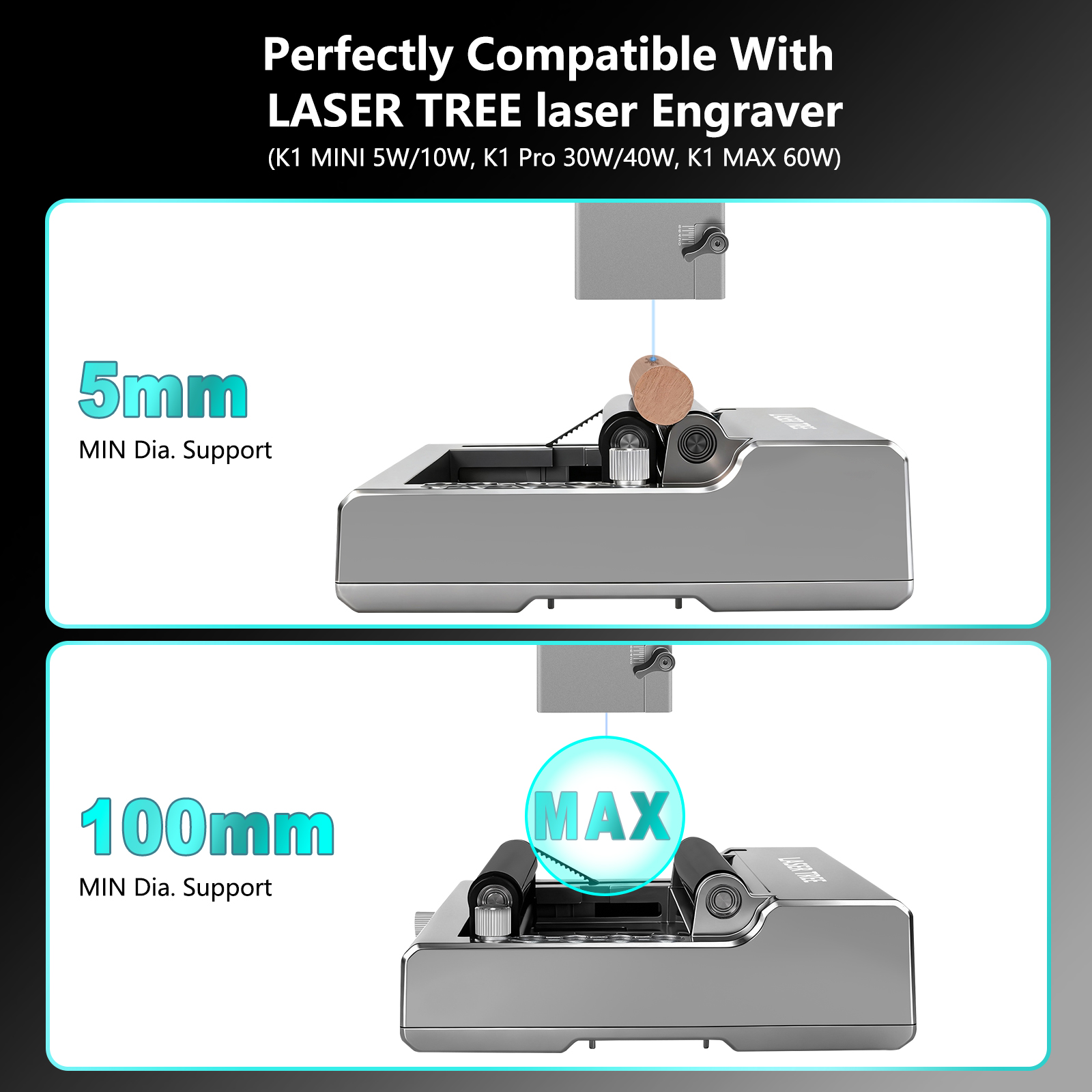 Mesin Pengukir Rol Putar Laser - Rotary Axis Laser Engraver ulasan dan harga